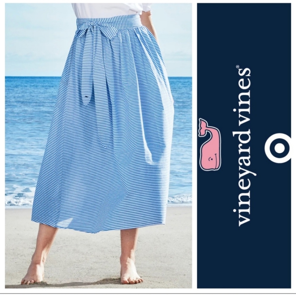 NWT Vineyard Vines x Target Striped Midi Skirt